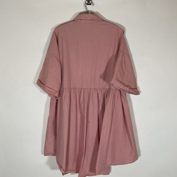 SHEIN Curve VCAY Plus Pink Shirt Dress 2XL #454 - Picture 8 of 11